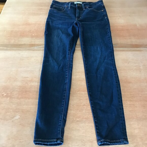 Madewell 9" High Rise Skinny Jeans Women 28 Blue Medium Wash Stretch Preppy - Picture 1 of 13